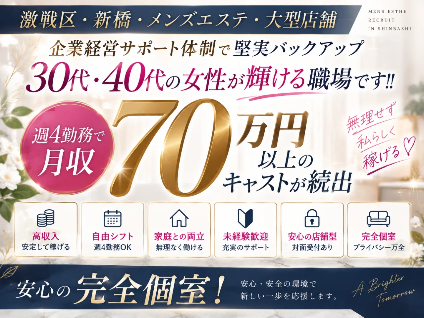新橋ミセスの癒しエステの求人
